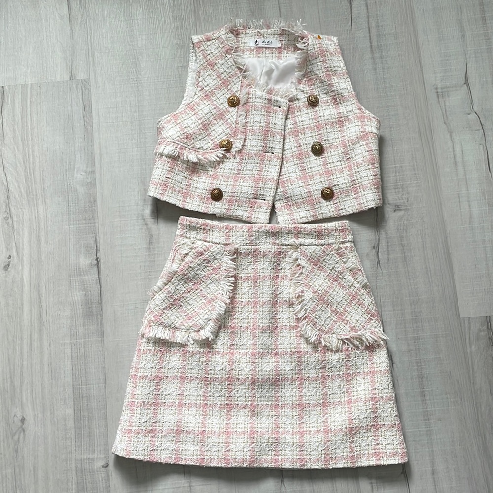 Pink Tweed Set